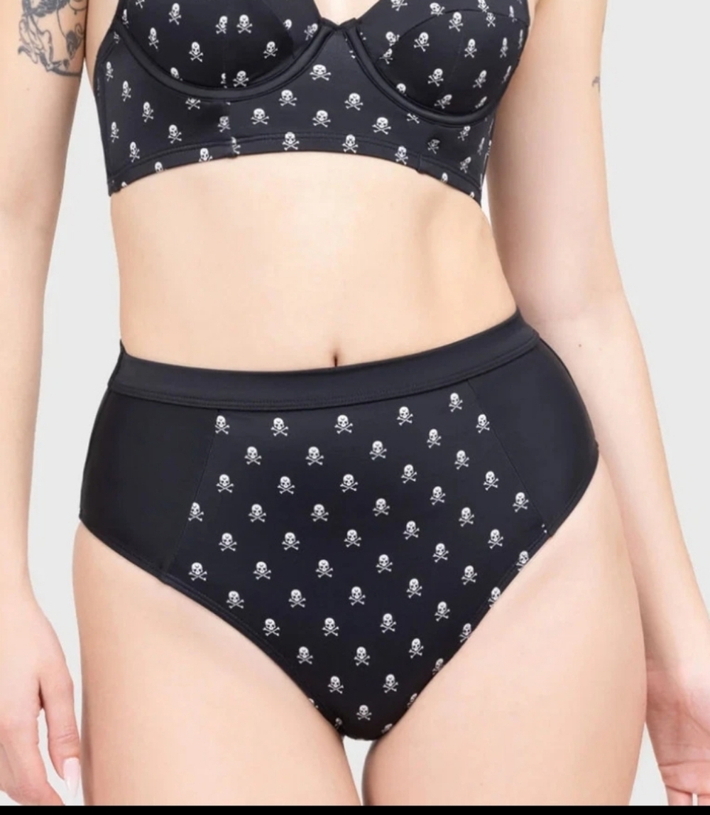 Killstar Black Skull Bikini Bottom